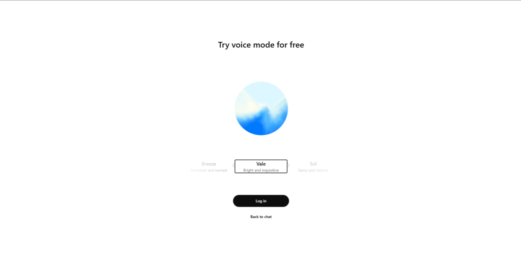ChatGPT Voice Mode interface