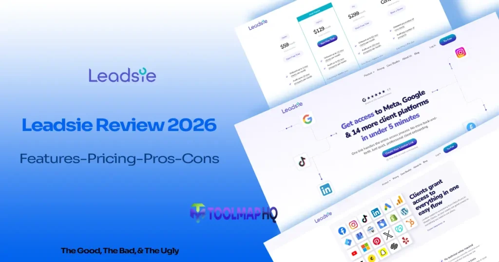Leadsie review 2026 showing client access and agency onboarding workflow