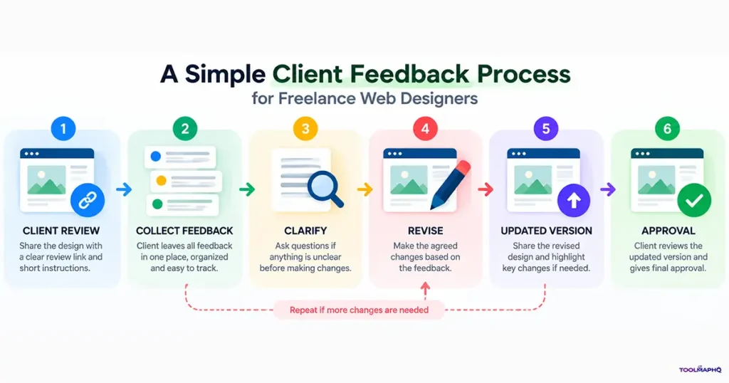 Client feedback process for freelance web designers