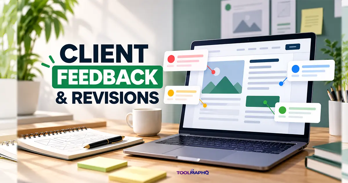 Organize client feedback and revisions for freelance web designers