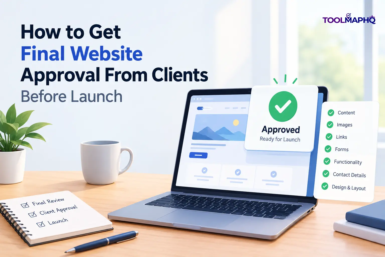 Final website approval from clients before launch